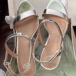 BP Metallic Silver Women's Sandals
